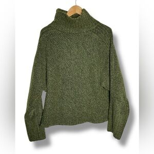 Funnel neck boucle sweater